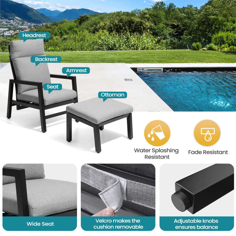 Pallaton recliner patio discount chair